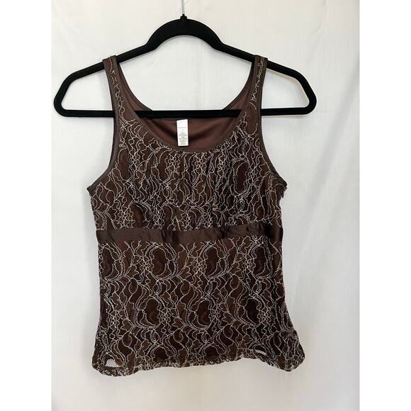 Merona tank size Small brown sleeveless top VTG 90s y2k - Picture 1 of 5